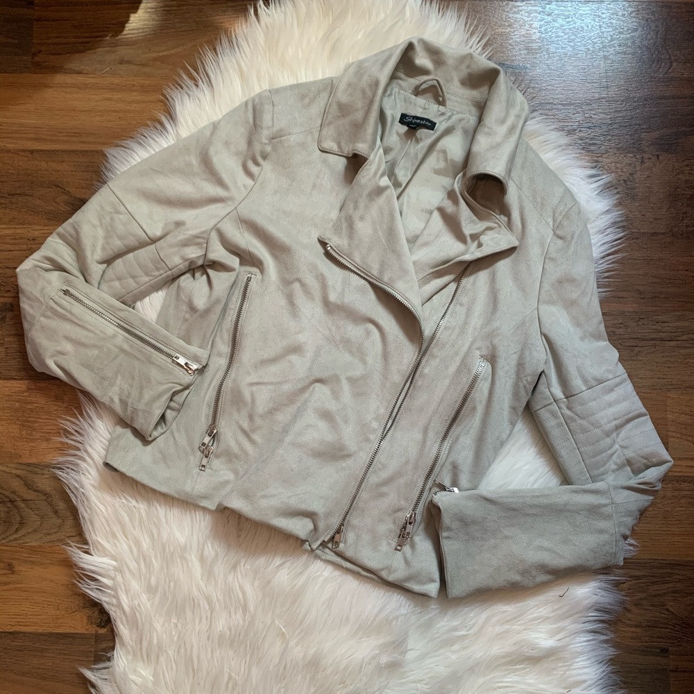 NWOT Buckle Suede Jacket